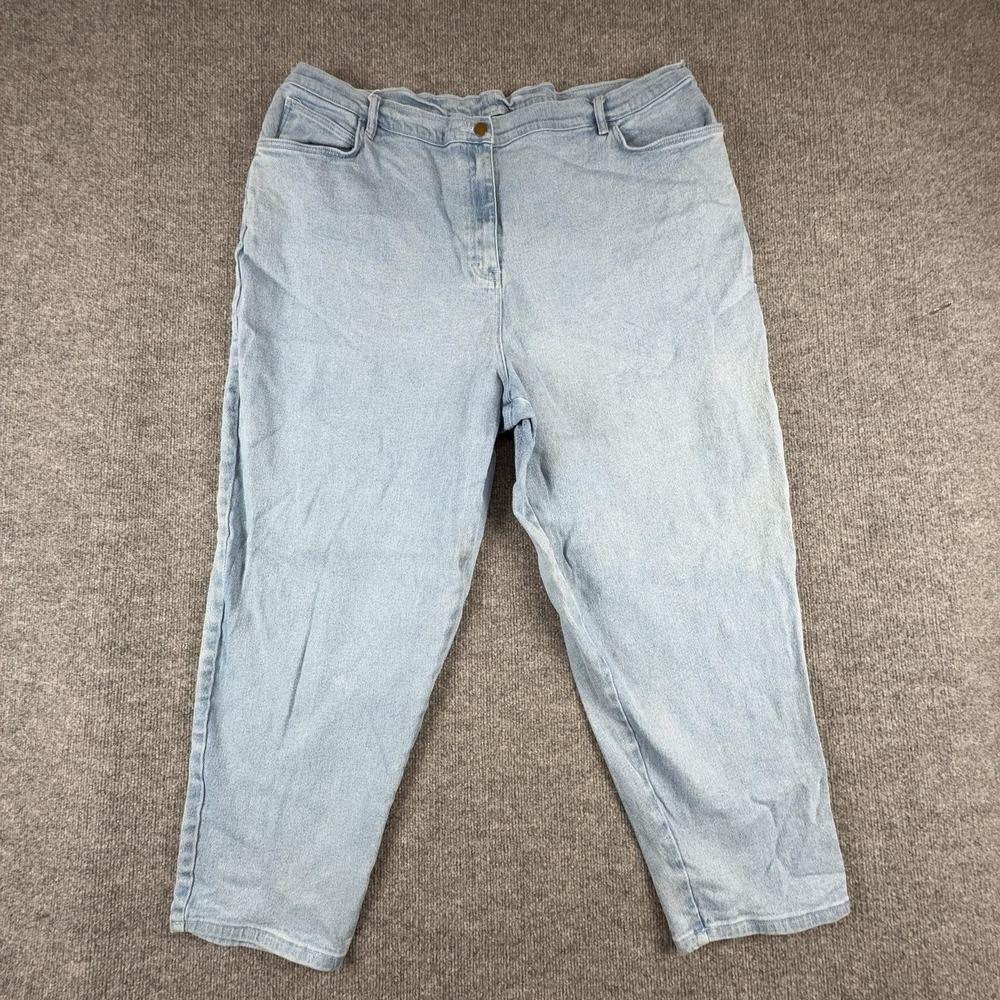 Vintage Bonjour Jeans Womens 20W Light Wash High Rise Tapered Mom Pants‎ 90s